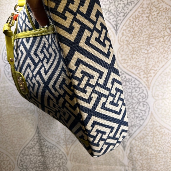 Spartina 449 Haig Point Simple Zip bag. Made of Linen and Leather EUC - Picture 11 of 14